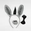Fabricante de Chapéu de Burro com Laço para Halloween, Venda Quente Transfronteiriça, Faixa de Cabelo de Burro Fofa, Conjunto para Performance de Festa Infantil