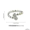 Anel Aberto de Luxo Leve para Mulheres Moda Pedra Colorida Incrustada com Diamante Anel de Dedo com Personalidade Material de Alta Qualidade Acessórios Estilo Ins