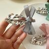 Mismo Clip de Pato Super Brillante con Lazo de Cinta de Pedrería Grande de Zhang Yuanying Clip Lateral Clip para Flequillo Nuevo Pasador Accesorio para el Cabello