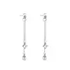 Aretes Largos de Borla de Plata Esterlina S925 Aretes de Moda Coreana Aretes de Celebridad de Internet 2021 Nueva Tendencia Incrustación de Zircón