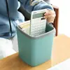 Papelera de escritorio con aro prensador, cubo de almacenamiento para mesita de noche, papelera, cubo de basura doméstico para encimera de mesa de sala de estar