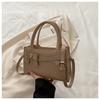Bolso Cuadrado Pequeño con Lazo de Mano de Moda Nuevo Verano 2025 Nicho Simple Moda Suave Casual Bolso de Hombro