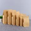 Bolsas de Embalaje Kraft de Sellado Ocho Lados al por Mayor en Stock para Frutas Secas, Té, Bolsas de Embalaje Recubiertas de Aluminio de Grado Alimenticio con Impresión de Logo Disponible