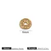 Acessórios de Joias DIY em Aço Inoxidável Banhado a Ouro 18K, Base de Flor de Contas Tridimensional, Colar, Pulseira, Separador de Base de Flor de Contas