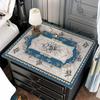 Mesa de Noche Estilo Europeo Mantel Cubierta de Tela Cuero Tapete de Mesa Impermeable y a Prueba de Polvo Nivel Alto Mesa Cuadrada Pequeña Tapete para Dormitorio