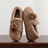 Zapatos de Algodón de Invierno con Acolchado de Felpa Gato Lindo Suela Plana Peludos Zapatos de Mujer Zapatos Cálidos Pantuflas Casuales para el Hogar Dropshipping