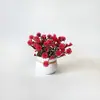 Producto popular transfronterizo: Planta en maceta de gypsophila artificial para escritorio en casa, mini bonsái de flor artificial para decoración de hotel y dormitorio, maceta pequeña
