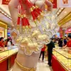 Pingente de Cavalo Shuibei Gold Folha de Ouro Puro 999 para Decoração de Celular e Bolsa, Presente Atacado