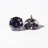 Brincos de Zircônia 5A com Garras e Base Redonda de Titânio F136, Piercings de Nariz, Piercings de Hélice, Piercings de Lábio, Fabricante de Joias para Piercing de Liga de Titânio em Estoque