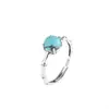 Anillo Plata Ritmo S925 Plata de Ley Ágata Roja del Sur Junta de Bambú para Mujer, Cabujón Pequeño, Anillo Ajustable Vintage Desgastado Estilo Chino Nuevo