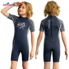 Dive&Sail Traje de Buceo para Niños de 2.5 mm de Una Pieza de Manga Corta Cálido Traje de Baño para Niños Snorkel Surf Traje contra Medusas
