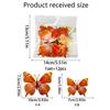 Una variedad de nuevas y creativas pegatinas de pared de mariposas doradas tridimensionales 3D, 12 pegatinas de pared decorativas autoadhesivas para sala de estar instaladas