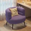 Sillón perezoso de lana de cordero BOBO de moda para sala de estar, dormitorio, vestidor, sofá de un solo asiento, silla de maquillaje, silla de tocador