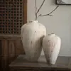 Vaso de Cerâmica Retrô Jingdezhen em Tons Terrosos, Recipiente para Flores em Forma de Cone para Pousada e Quartos Modelo de Hotel, Decoração para Arranjo de Flores com Frete Grátis