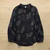 Moda Otoño 2026: Estilo Artístico Cuello Solapa Estampado Floral Doble Capa Gasa Cardigan de Mujer Camisa de Manga Larga Tendencia al por Mayor