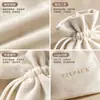 Bolsa de almacenamiento de joyería de franela, bolsa con cordón, empaque de regalo para anillos y collares, con logotipo estampado en caliente, personalización disponible