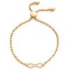 Atacado de Fabricante Moda Europeia e Americana Simples Novo Pulseira de Tamanho Ajustável de 24mm Pulseira Única 8 Infinito Atacado