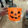 Balde de Abóbora de Halloween Transfronteiriço da Amazon Nova Lanterna de Abóbora Balde de Abóbora Infantil Pote de Doces com Tampa Atacado