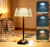 Lámpara de mesa táctil de hierro transfronteriza, luz nocturna decorativa recargable para mesita de noche de dormitorio, lámpara de ambiente vintage