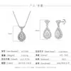 Set Romántico de Plata S925 con Moissanita en Forma de Gota de Agua y Broche de Corona, Collar y Aretes Microincrustados, Exquisito Set de Joyería de Lujo