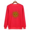 Comercio Exterior Sol Nuevo Suéter Estampado de Otoño e Invierno para Mujer Suéter de Cuello Redondo Europeo y Americano