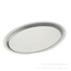 Plato Ovalado de Acero Inoxidable Estilo Coreano con Bordes Rectos, Bandeja Ovalada Escarchada con Forma de Huevo, Plato para Frutas, Plato para Pastel de Postre de Barbacoa, Plato Ovalado