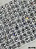 6*8 Uña de Huevo de Paloma Diamante Flash Multifacético Ovalado Punta Inferior Diamante K9 Joyería de Uñas Portátil Wholesale