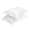 Funda de Almohada Blanca de Algodón Puro Personalizada para Hotel Hotel B&B Ropa de Cama de Lino Cubierta para Núcleo de Almohada Sobre Borde Volante Funda de Almohada