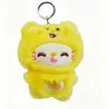 Chaveiro de Pelúcia de Urso Fantasiado Pingente de Boneca Desenho Animado Fofo Charme de Bolsa Coração Feminino Pequeno Presente Atacado