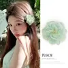 Nuevo Estilo Chino Pinza para el Cabello de Flor Rosa Suave Pinza para Moño Retro Pinza de Flor Accesorio para el Cabello de Ambiente Foto