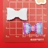 Corbata de Moño Cuadros Color Hielo Translúcido Accesorios de Resina DIY Tocado Pinza para el Cabello Funda de Teléfono Hebilla de Zapato Adornos