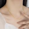 Cadena de plata esterlina S925 con forma de corazón y flecha, collar de plata esterlina, cadena de baile sin colgante, accesorios para clavícula, cadena simple.