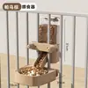 Comedero y bebedero para jaula de mascotas, tazón de acero inoxidable, dispensador de agua de gran capacidad para que perros y gatos beban y coman