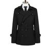 Tienda de Fábrica Ropa de Trabajo Abrigo de Lana de Largo Medio Estilo Británico Moda Juvenil Casual Doble Botonadura Cinturón Cortavientos Chaqueta