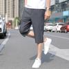 Pantalones casuales de verano para hombre, pantalones capri, pantalones cortos de seda helada, pantalones elásticos sueltos, pantalones con aire acondicionado, pantalones deportivos para hombre