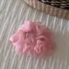 Elástico de Cabelo Scrunchie de Cor Sólida em Tela Estilo Coreano com Toque de Luxo, Faixa Elástica para Cabelo Feminina, Acessório de Cabelo com Alta Elasticidade