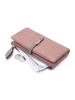 Billetera Larga Transfronteriza para Mujer 2026 Estilo Nuevo Hebilla Simple y de Moda Plegable Ranuras Múltiples para Tarjetas Cartera de Cuero Monedero con Cremallera