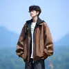 Directamente del fabricante: Chaqueta de Cuero Estilo Americano para Hombre, Nuevo Modelo de Invierno, Ropa de Invierno para Hombre, Dos Piezas Falsas, Otoño e Invierno, Abrigo para Hombre de Talla Grande