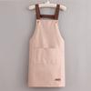 Delantal de cocina nuevo impermeable y a prueba de aceite uniforme de trabajo catering para mujer estilo coreano peto delgado para hombre con logo estampado