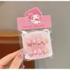 Pegatinas de Uñas para Niños Kuromi Pegatinas de Arte de Uñas Lindas para Niñas Removibles Piezas de Uñas para Niñas Uñas Portátiles Dulces y Lindas