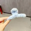 Grampo de Cabelo Recheado, Grampo de Cabelo de Pelúcia, Presilha Elegante de Tubarão de Alta Qualidade para Outono e Inverno, Presilha para Nuca, Acessório de Cabelo Simples