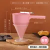 Funil para Bolinhos de Polvo, Funil Cônico, Funil para Bolinhos de Peixe de Aço Inoxidável com Suporte, Separador Dispensador de Massa