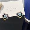 Pendientes de borlas de metal japonés y coreano con aguja de plata S925, temperamento femenino, primavera y verano, nicho azul, pendientes de moda, alto sentido