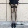 Meias 3/4 de seda branca jk meias lolita de renda pura branca femininas finas primavera e outono tubo longo lolita