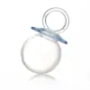 Caixa de Doces Transparente em Formato de Chupeta Grau Alimentício Chá de Bebê Festa de Um Ano Lua Cheia Caixa de Doces de Plástico Casamento Caixa de Doces Criativa