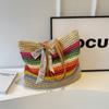 Bolsas de Palha Trançada Transfronteiriças para Mulheres, Grande Capacidade, Novo Modelo 2026, Bolsas de Ombro e de Mão para Praia, Bolsas de Trabalho, Atacado