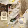 Estante de Almacenamiento para Espacios Pequeños Hogar Baño Acrílico Transparente Carrito Lateral Estrecho Gabinete Lateral de Múltiples Niveles Carrito con Ruedas