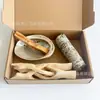 Cola de Ratón Madera Sagrada Lavanda Purificante Set de Aromaterapia Planta Natural Romero Hojas de Eucalipto Concha de Abulón Blanco Mayoreo