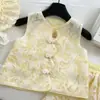 Conjunto de Dos Piezas para Niña, Estilo Retro Chino, Chaleco sin Mangas y Shorts, Nuevo Estilo Primavera y Verano 2025