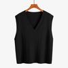 Ropa de Punto Retro con Giro Transfronterizo Chaleco Pulóver de Punto con Cuello en V Chaleco de Punto Ropa para Mujer Tallas Grandes Otoño e Invierno